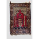 Ardabil prayer rug, north west Persia, circa 1930s-40s, 6ft. 11in. X 4ft. 7in. 2.11m. X 1.40m.