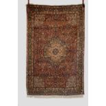Isfahan rug, central Persia, circa 1920s, 7ft. X 4ft. 8in. 2.13m. X 1.42m. Some wear in places;