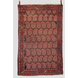 Hamadan boteh rug, north west Persia, circa 1920s-30s, 6ft. 9in. X 4ft. 3in. 2.05m. X 1.30m. Some