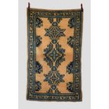 Ushak rug, west Anatolia, circa 1930s-40s, 6ft. 6in. X 3ft. 11in. 1.98m. X 1.20m. Small hole top