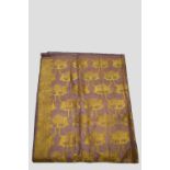 Indian sari length, 20th century, 209in. X 47in. 531cm. X 119cm. Pretty pale lavender silk