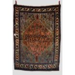 Kurdish rug, Malayer area, north west Persia, early 20th century, 6ft. 3in. x 4ft. 7in. 1.91m. x 1.