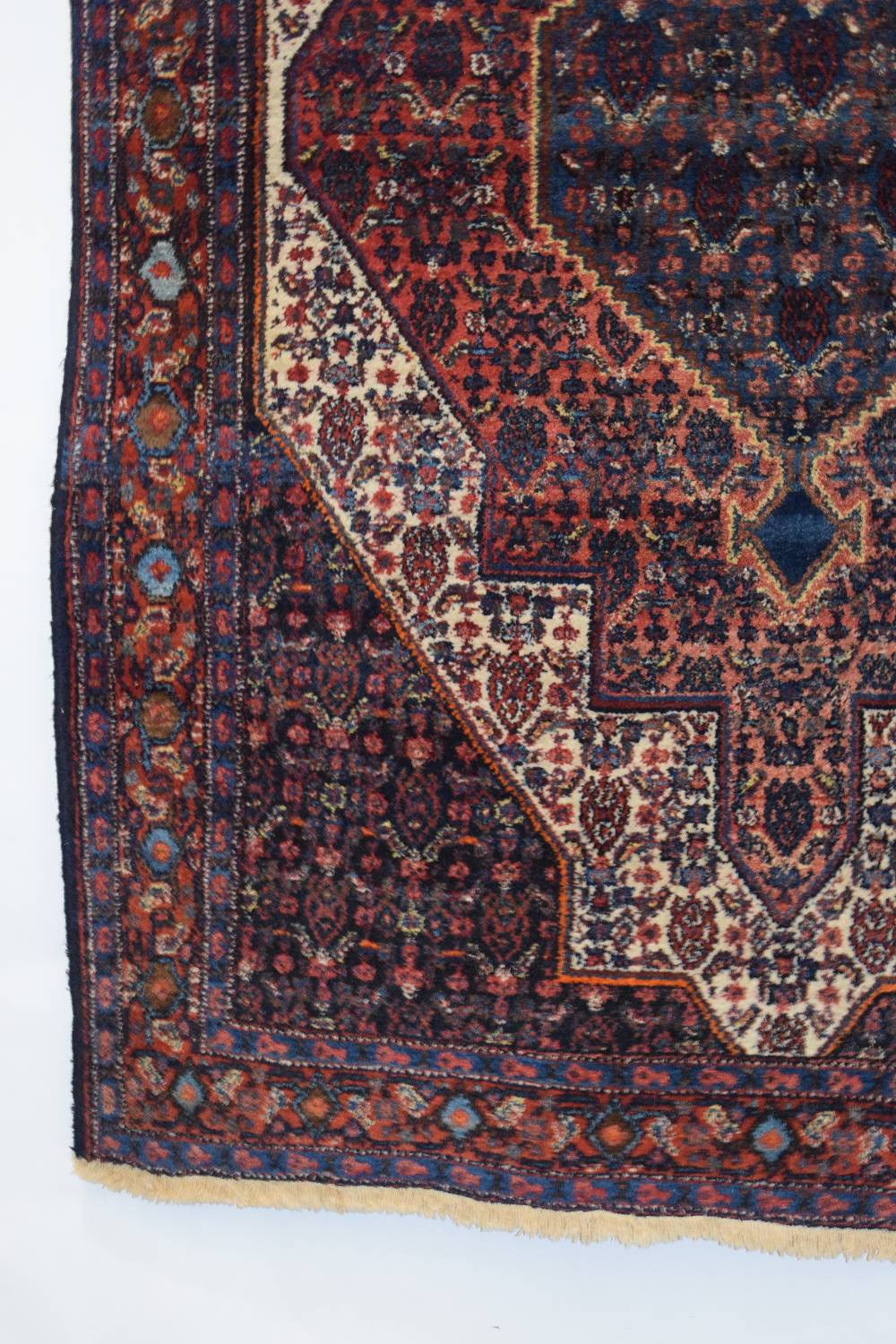 Senneh rug, Hamadan area, north west Persia, circa 1930s-40s, 6ft. 6in. X 4ft. 6in. 1.98m. X 1. - Image 5 of 10