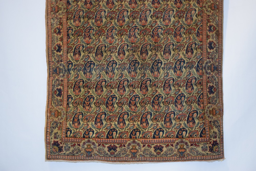 Kashan 'boteh' rug, west Persia, circa 1930s-40s, 4ft. 11in. X 3ft. 6in. 1.50m. X 1.07m. Overall - Image 7 of 10