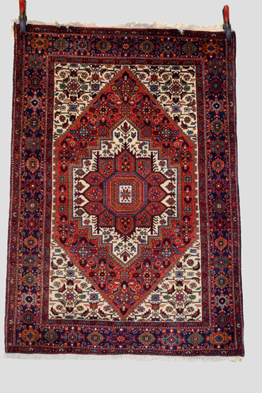 Bijar rug, north west Persia, second half 20th century, 4ft. 10in. X 3ft. 4in. 1.47m. X 1.02m.