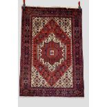 Bijar rug, north west Persia, second half 20th century, 4ft. 10in. X 3ft. 4in. 1.47m. X 1.02m.