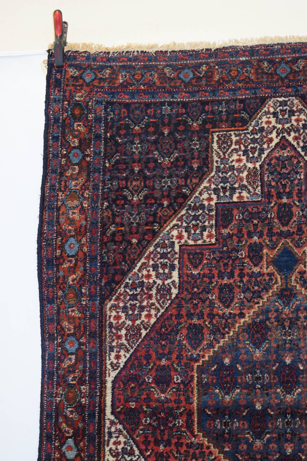 Senneh rug, Hamadan area, north west Persia, circa 1930s-40s, 6ft. 6in. X 4ft. 6in. 1.98m. X 1. - Image 4 of 10