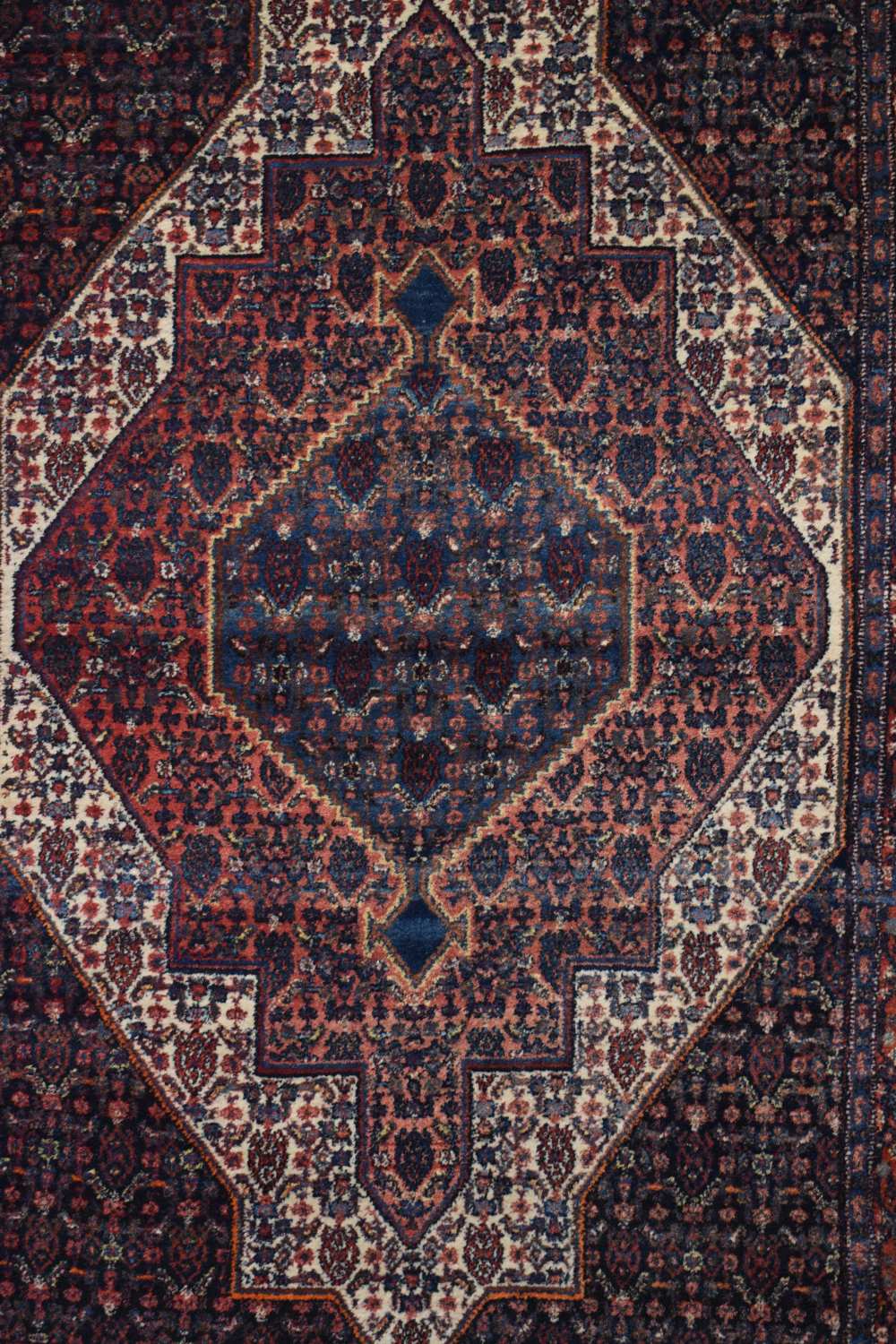 Senneh rug, Hamadan area, north west Persia, circa 1930s-40s, 6ft. 6in. X 4ft. 6in. 1.98m. X 1. - Image 9 of 10
