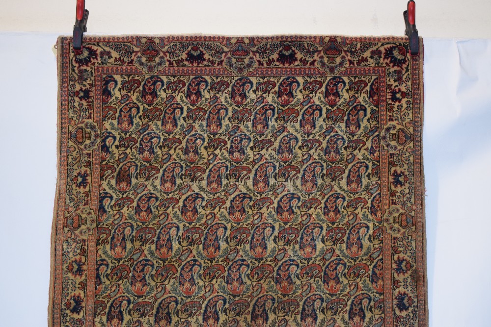 Kashan 'boteh' rug, west Persia, circa 1930s-40s, 4ft. 11in. X 3ft. 6in. 1.50m. X 1.07m. Overall - Image 6 of 10