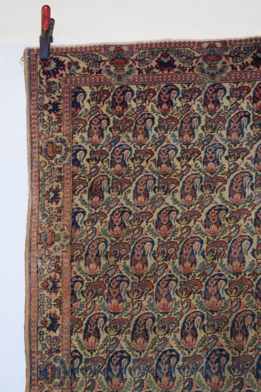 Kashan 'boteh' rug, west Persia, circa 1930s-40s, 4ft. 11in. X 3ft. 6in. 1.50m. X 1.07m. Overall - Image 4 of 10
