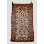Hamadan rug, north west Persia, early 20th century, 6ft. X 3ft. 6in. 1.83m. X 1.07m. Overall wear;