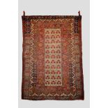 Malayer rug, north west Persia, circa 1920s, 6ft. 1in. X 4ft. 4in. 1.86m. X 1.32m. Overall wear;