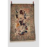Fine Esfahan rug, central Persia, circa 1930s-40s, 5ft. X 3ft. 4in. 1.52m. X 1.02m. Ivory field with