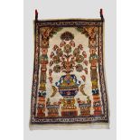 Saruk embossed rug, north west Persia, second half 20th century, 4ft. 9in. X 3ft. 3in. 1.45m. X