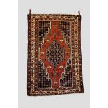 Mazlaghan rug, north west Persia, circa 1920s, 6ft. 2in. X 4ft. 2in. 1.88m. X 1.27m. Slight wear