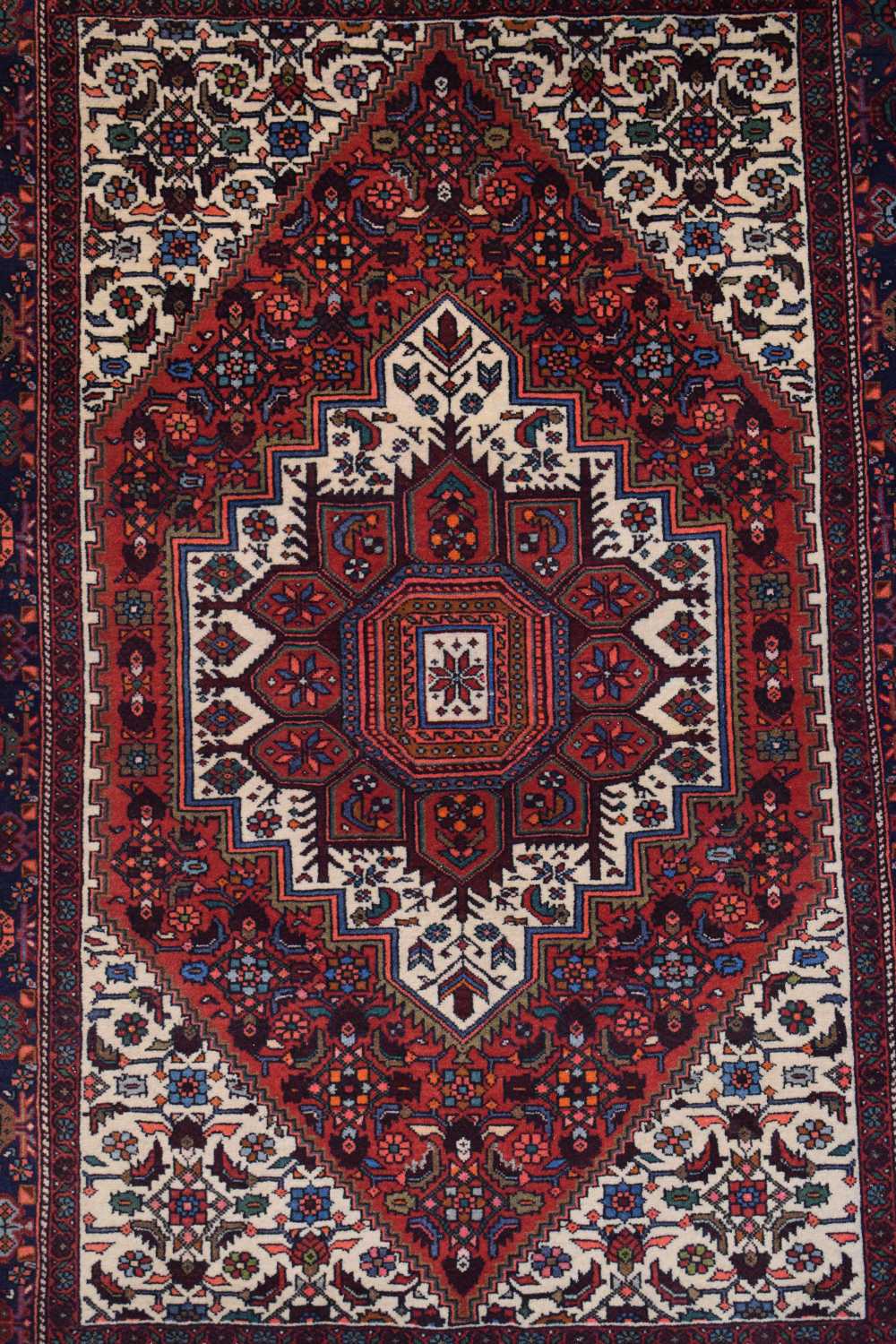 Bijar rug, north west Persia, second half 20th century, 4ft. 10in. X 3ft. 4in. 1.47m. X 1.02m. - Image 6 of 9