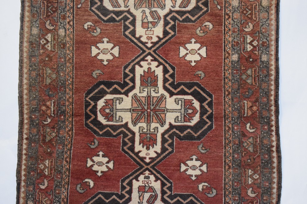 Hamadan rug, north west Persia, dated 1379 (AH) [1937 AD] 6ft. 7in. X 4ft. 2.01m. X 1.22m. Overall - Image 7 of 10