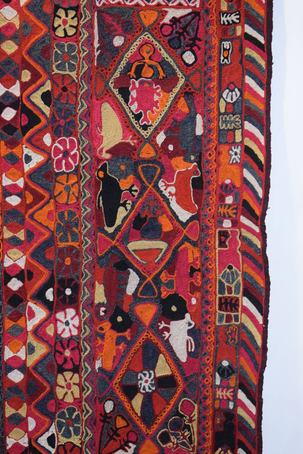 Iraqi embroidered wedding blanket, Samawa, Marshlands of southern Iraq, 20th century, 8ft. 7in. X - Image 3 of 10