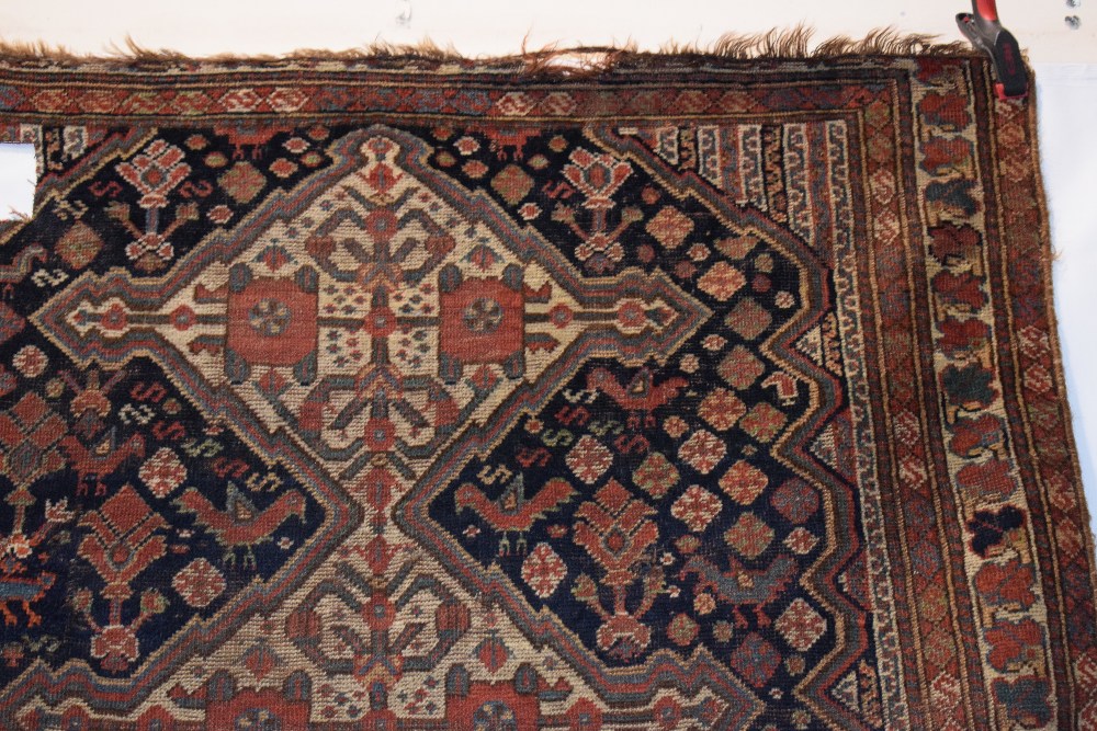 Two Khamseh rugs, Fars, south west Persia, early 20th century, the first 4ft. 11in. X 4ft. 6in., 1. - Image 11 of 30