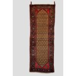Sarab runner, north west Persia, mid-20th century, 8ft,. 7in. X 3ft. 1in. 2.62m. X 0.94m. Tiny spots