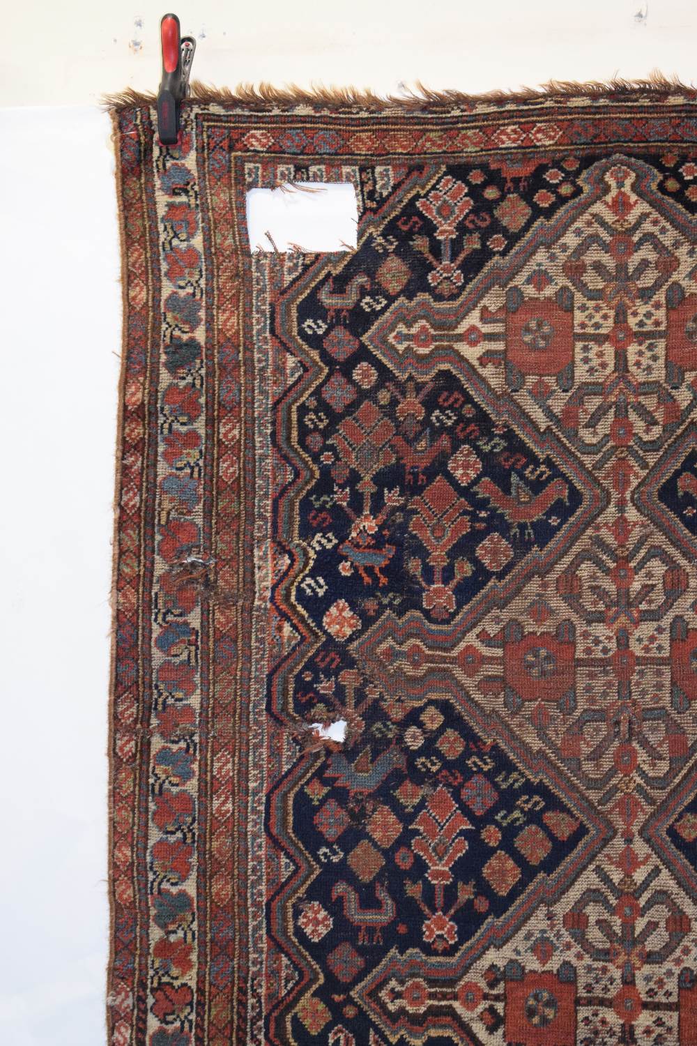 Two Khamseh rugs, Fars, south west Persia, early 20th century, the first 4ft. 11in. X 4ft. 6in., 1. - Image 18 of 30