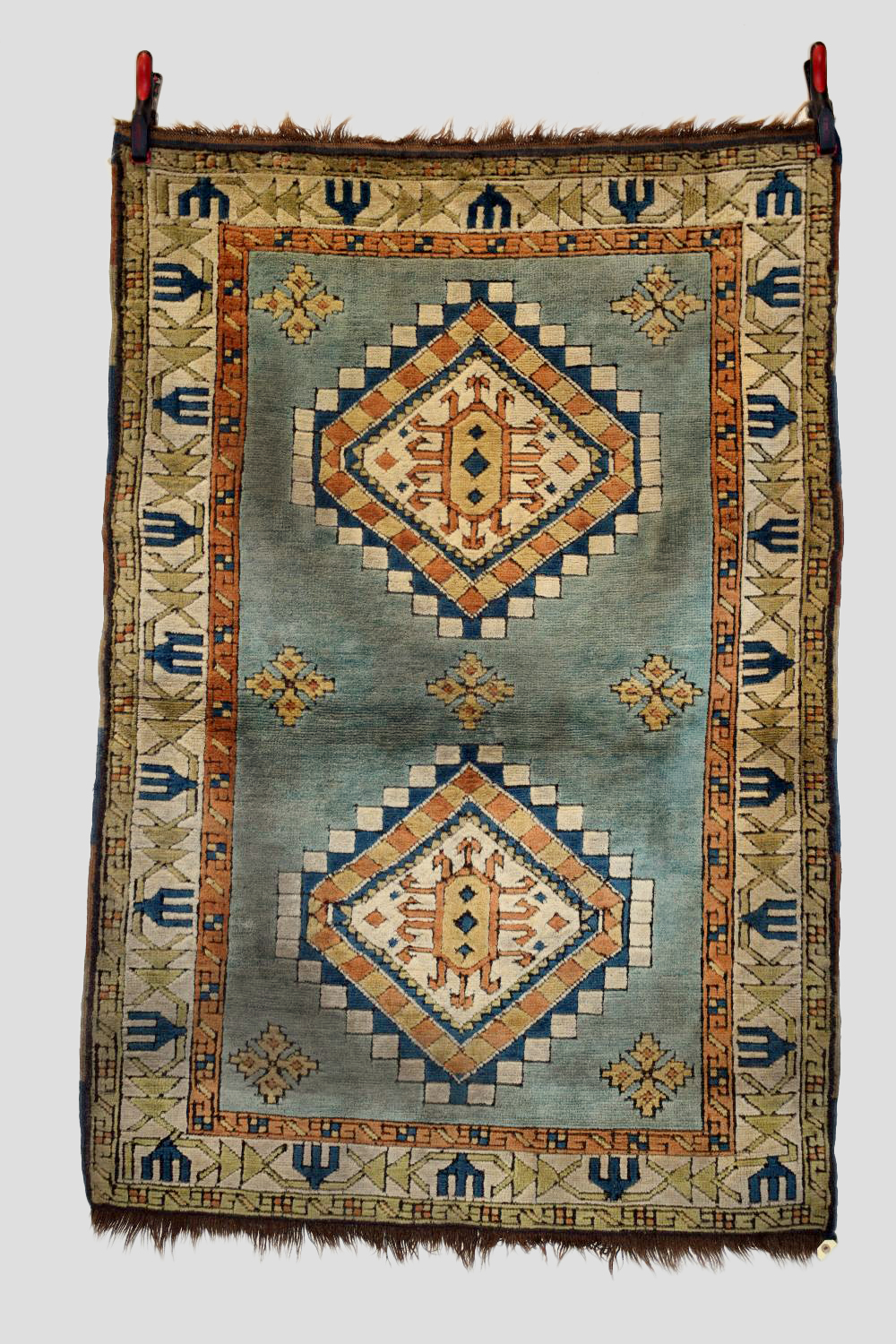 Kars Kazak rug, east Anatolia, 20th century, 5ft. 5in. X 3ft. 9in. 1.65m. X 1.14m. Some surface/dirt