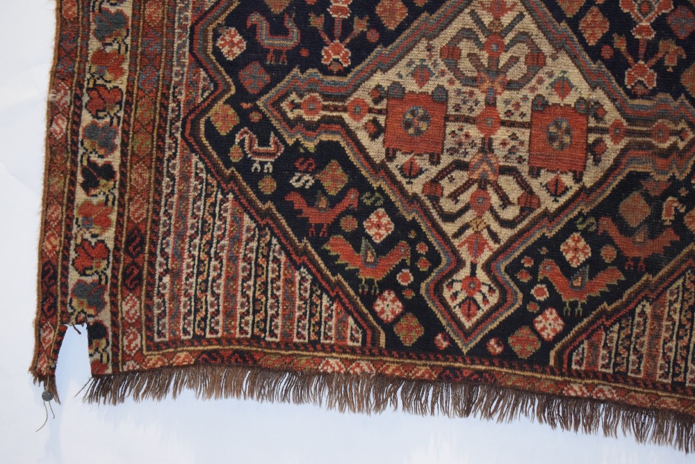 Two Khamseh rugs, Fars, south west Persia, early 20th century, the first 4ft. 11in. X 4ft. 6in., 1. - Image 7 of 30