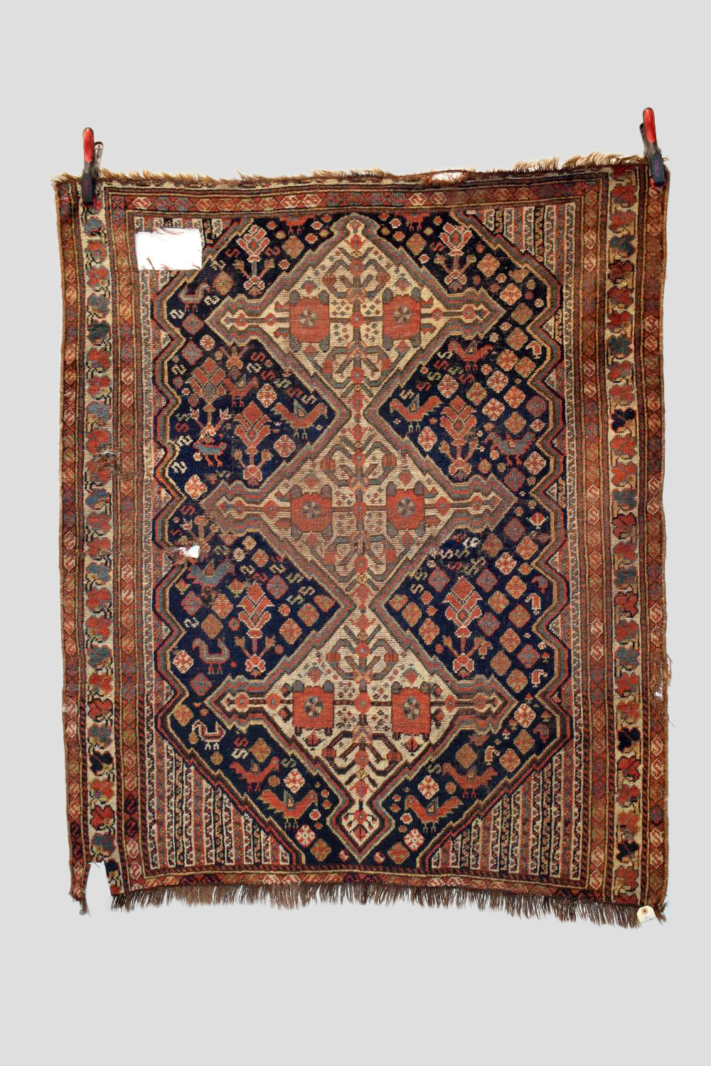 Two Khamseh rugs, Fars, south west Persia, early 20th century, the first 4ft. 11in. X 4ft. 6in., 1.