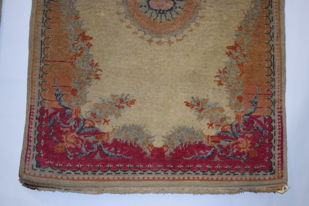 Near pair East European(?) rugs in the French taste, mid-20th century, the first 4ft. X 2ft. 9in. - Image 9 of 19