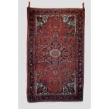 Hamadan rug, north west Persia, circa 1930s, 6ft. 11in. X 4ft. 4in. 2.11m. X 1.32m. Overall even