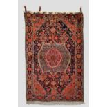 Jozan rug, north west Persia, circa 1930s-40s, 6ft. 7in. X 4ft. 4in. 2.01m. X 1.32m. Pale green