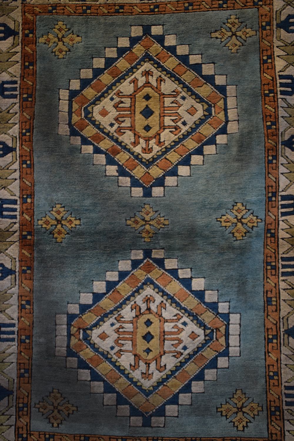 Kars Kazak rug, east Anatolia, 20th century, 5ft. 5in. X 3ft. 9in. 1.65m. X 1.14m. Some surface/dirt - Image 8 of 10