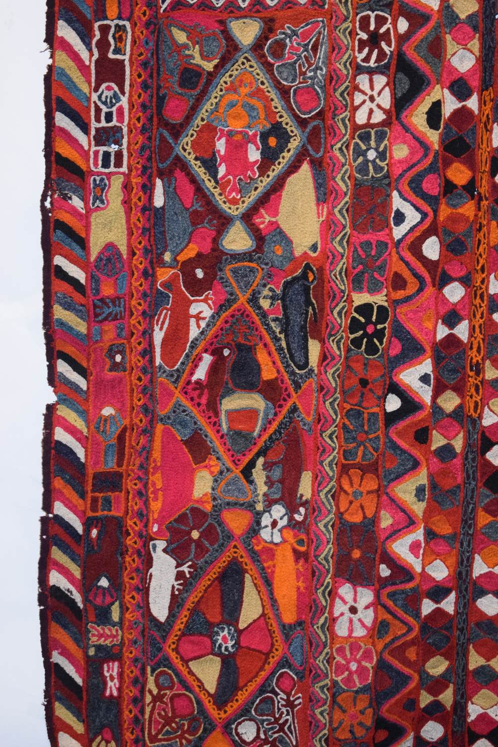 Iraqi embroidered wedding blanket, Samawa, Marshlands of southern Iraq, 20th century, 8ft. 7in. X - Image 6 of 10