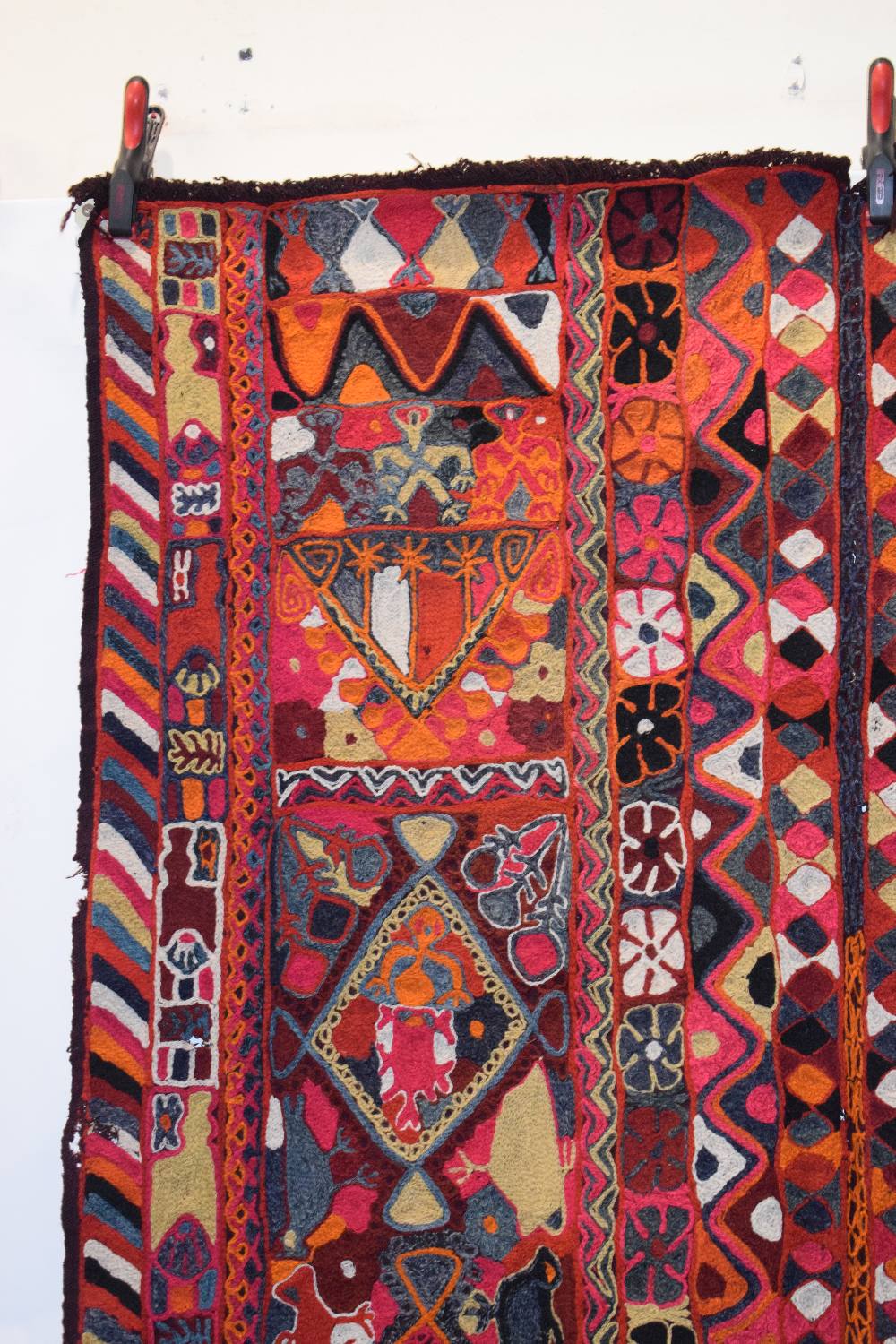 Iraqi embroidered wedding blanket, Samawa, Marshlands of southern Iraq, 20th century, 8ft. 7in. X - Image 5 of 10