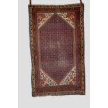 Malayer rug, north west Persia, circa 1920s-30s, 6ft. X 3ft. 7in. 1.83m. X 1.09m. Overall wear