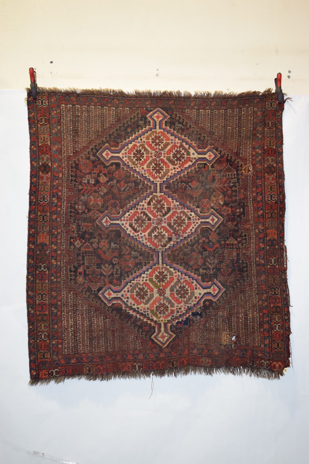 Two Khamseh rugs, Fars, south west Persia, early 20th century, the first 4ft. 11in. X 4ft. 6in., 1. - Image 22 of 30