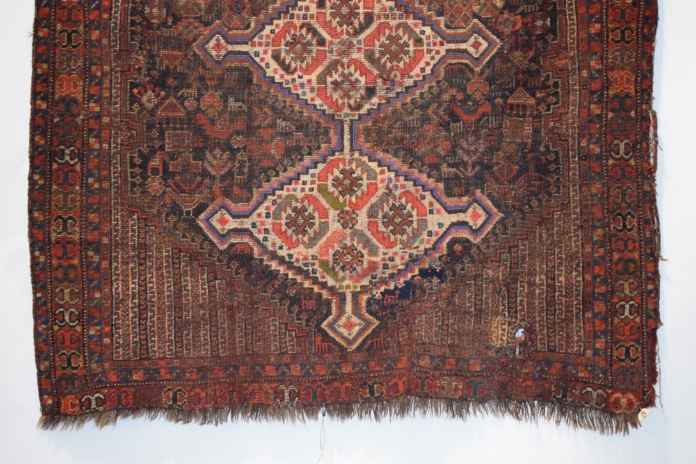 Two Khamseh rugs, Fars, south west Persia, early 20th century, the first 4ft. 11in. X 4ft. 6in., 1. - Image 28 of 30