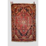 Two north west Persian rugs, the first Hamadan, circa 1920s-1930s, 6ft. 3in. X 4ft. 1in. 1.91m. x