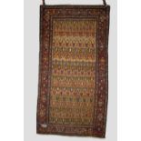 Senneh rug, (reduced) Hamadan area, north west Persia, late 19th century, 6ft. 7in. X 3ft. 6in. 2.