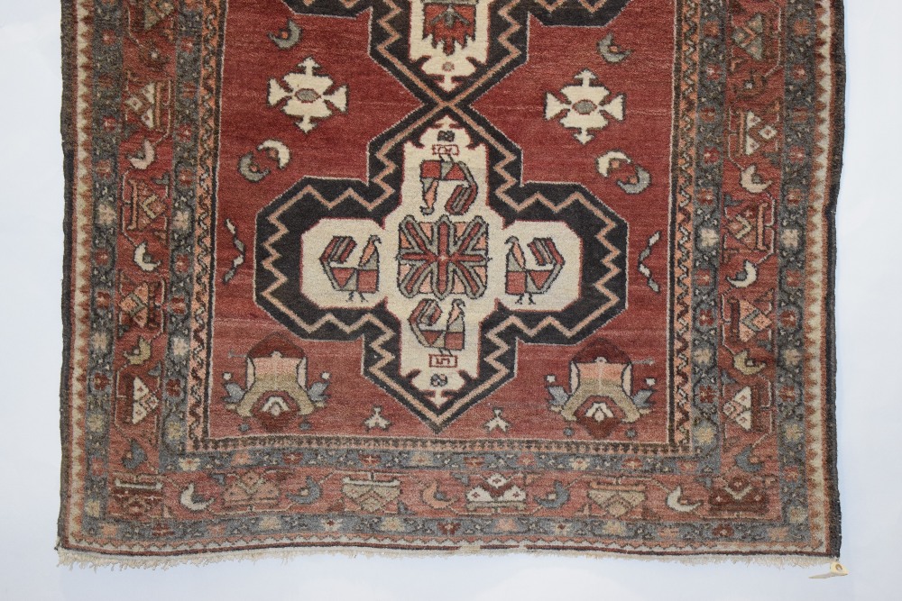 Hamadan rug, north west Persia, dated 1379 (AH) [1937 AD] 6ft. 7in. X 4ft. 2.01m. X 1.22m. Overall - Image 8 of 10