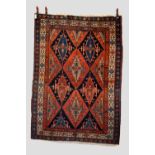 Hamadan rug, north west Persia, circa 1930s, 6ft. 4in. X 4ft. 7in. 1.93m. X 1.40m. Slight wear in