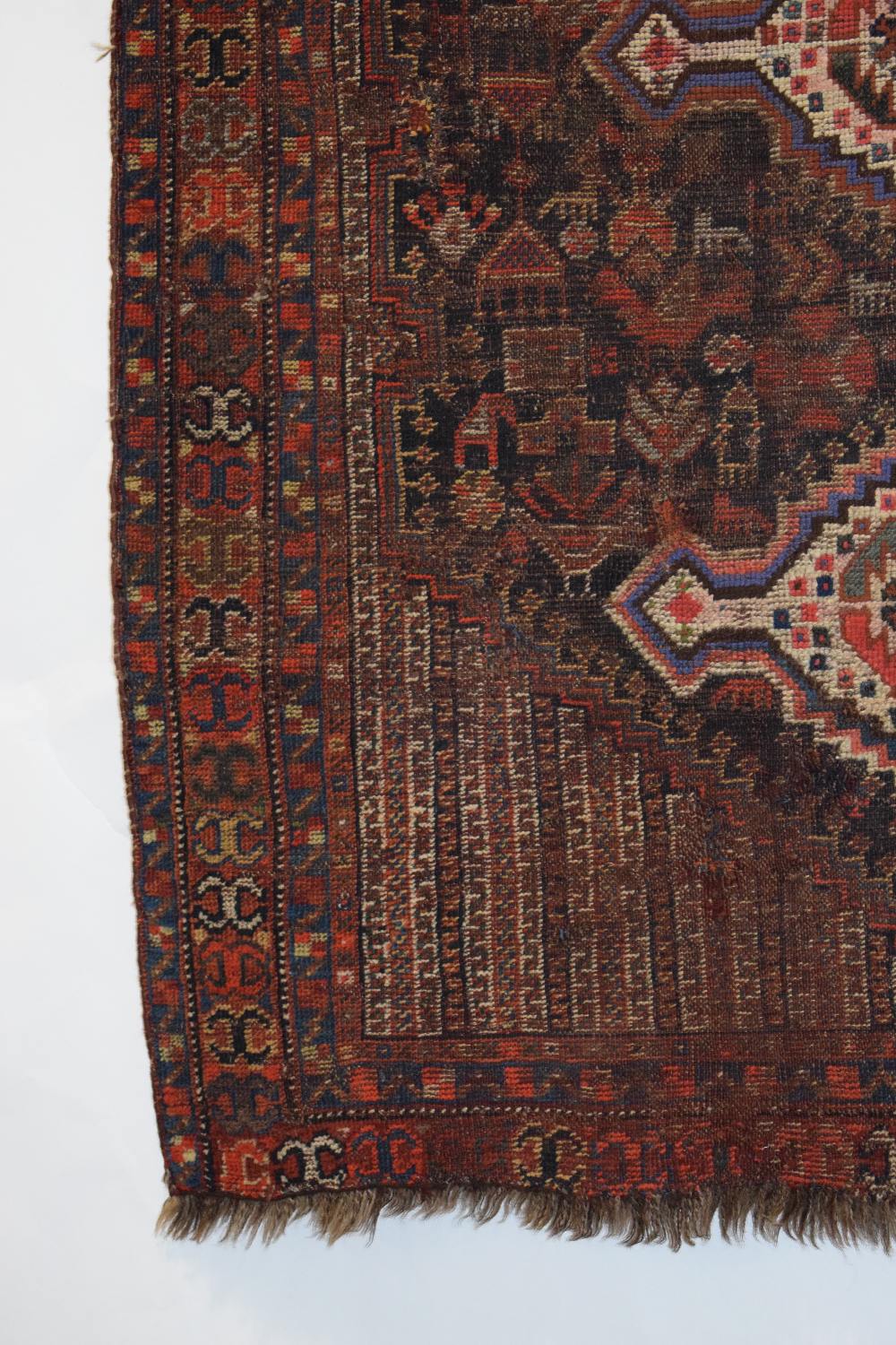 Two Khamseh rugs, Fars, south west Persia, early 20th century, the first 4ft. 11in. X 4ft. 6in., 1. - Image 26 of 30