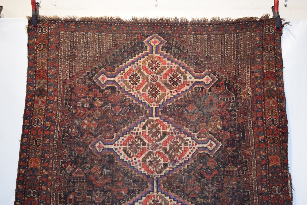 Two Khamseh rugs, Fars, south west Persia, early 20th century, the first 4ft. 11in. X 4ft. 6in., 1. - Image 27 of 30