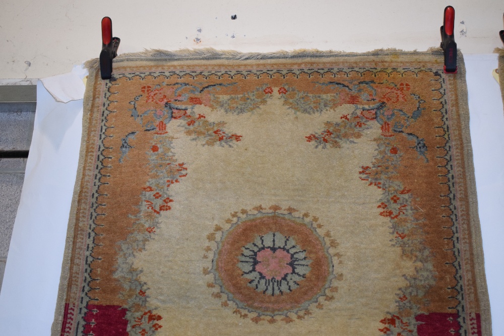 Near pair East European(?) rugs in the French taste, mid-20th century, the first 4ft. X 2ft. 9in. - Image 15 of 19