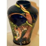 A modern Moorcroft pottery tiger vase, 6in (15cm)