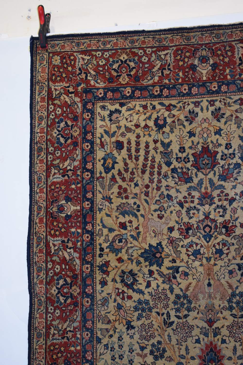 Tabriz pictorial rug, north west Persia, early 20th century, 6ft. 5in. X 4ft. 7in. 1.96m. X 1.40m. - Image 4 of 9