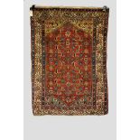 Hamadan rug, north west Persia, early 20th century, 4ft. 6in. X 3ft. 2in. 1.37m. X 0.97m. Overall