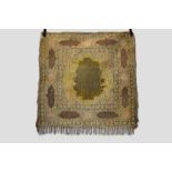 Kayserie silk and metal thread rug, north central Anatolia, 19th century, 4ft. 7in. X 4ft. 7in. 1.