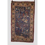 Esfahan pictorial tree of life rug, central Persia, circa 1930s-40s, 8ft. X 4ft. 7in. 2.44m. X 1.