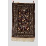 Mauri pictorial 'war' rug, Afghanistan, circa 1980s, 4ft. 11in. X 3ft. 2in. 1.50m. X 0.97m. Blue